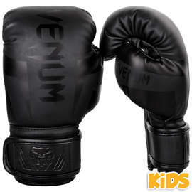 Боксерські рукавиці для дітей Venum Elite Boxing Gloves Kids Matte Black