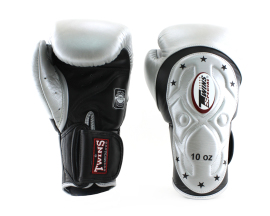 Боксерские перчатки Twins Velcro Extra Design BGVL6-MK Black Silver