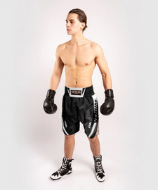 Шорти для боксу Venum Arrow Loma SIgnature Collection Boxing Shorts Black White, Фото № 7