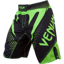 Шорти MMA Venum Hurricane Fight Shorts Black Neo Green, Фото № 2