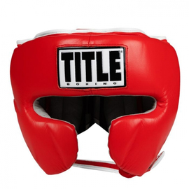 Шолом Title Boxing Leather Sparring Headgear Red, Фото № 2