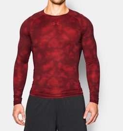 Компресійна футболка Under Armour Printed Long Sleeve Compression Shirt Red