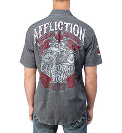 Мужская рубашка Affliction Supercharged Short Sleeve Woven, Фото № 2