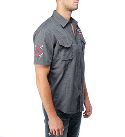 Мужская рубашка Affliction Supercharged Short Sleeve Woven, Фото № 4