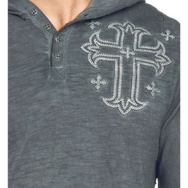 Кофта Affliction Rended Hooded Henley, Фото № 3