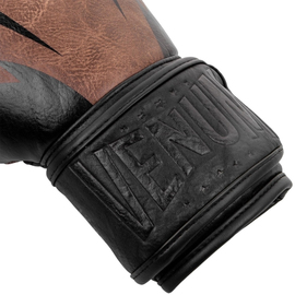 Боксерські рукавиці  Venum Impact Classic Boxing Gloves Black Brown, Фото № 4