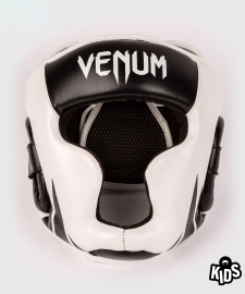 Боксерский шлем для детей Venum Challenger Kids Headgear Black White