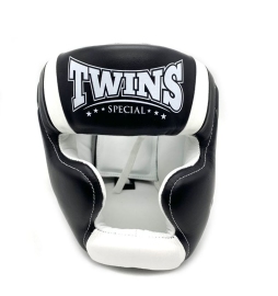 Боксерский шлем Twins Head Protection HGL11 Black White