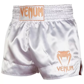 Шорты для тайского бокса Venum Muay Thai Shorts Classic White Gold