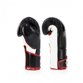 Боксерські рукавиці Fairtex BGV6 Angular Sparring Boxing Gloves Black White Red, Фото № 3