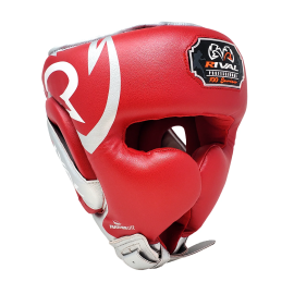 Боксерский шлем Rival RHG100 Professional Headgear Red Silver