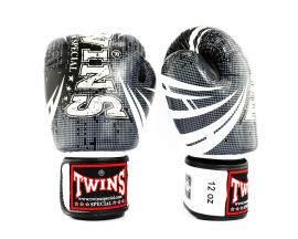 Боксерські рукавиці Twins Fancy FBGVL3-TW5 White Black, Фото № 2