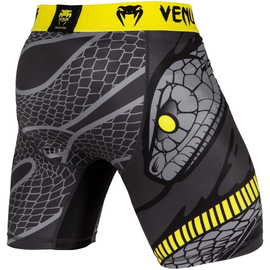 Компрессионные шорты Venum Snaker Vale Tudo Shorts Black Yellow, Фото № 2