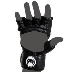 Перчатки Venum Impact MMA Gloves - Skintex Leather - Black, Фото № 2