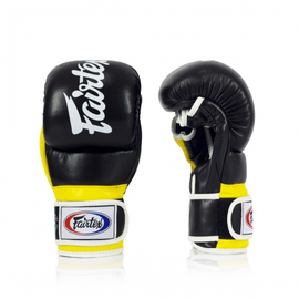 Перчатки для ММА Fairtex FGV18 Super Sparring Gloves Black Yellow, Фото № 2
