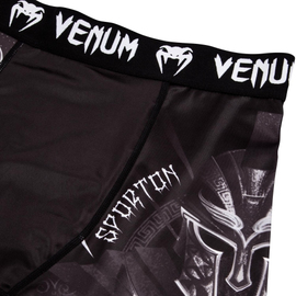 Компрессионные шорты Venum Gladiator 3.0 Vale Tudo Shorts Black White, Фото № 6