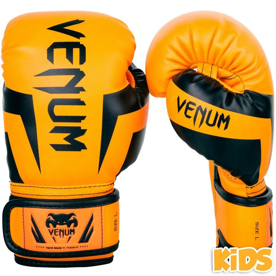 Боксерські рукавиці для дітей Venum Elite Boxing Gloves Kids Neo Orange