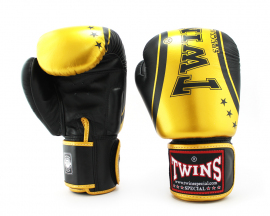 Боксерские перчатки Twins Fancy FBGVL3-TW4 Black Gold, Фото № 2