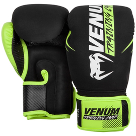 Боксерські рукавиці Venum Traning Camp 2.0 Boxing Gloves Black Neo Yellow, Фото № 3