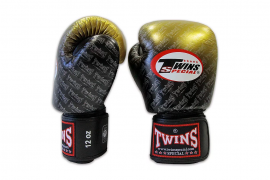 Боксерські рукавиці Twins Fancy FBGVL3-TW1 Dragon Black-Gold, Фото № 2