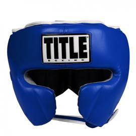 Шолом Title Boxing Leather Sparring Headgear Blue, Фото № 2