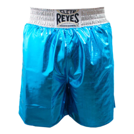 Cleto Reyes Boxing Trunks Silver Skin Lycra Blue