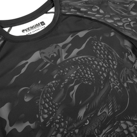 Рашгард Venum Dragons Flight Rashguard Short Sleeves Black Black, Фото № 7