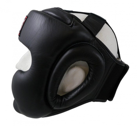 Боксерський шолом Twins Full Face Head Gear Premium Leather Elastic Straps, Фото № 2