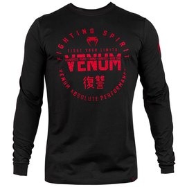 Лонгслів Venum Signature T-shirt Long Sleeves Black Red