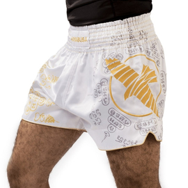 Шорти для тайського боксу Hayabusa Falcon Muay Thai Shorts White, Фото № 3