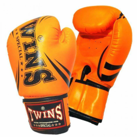Боксерские перчатки Twins Fancy Boxing Gloves Dark Orange