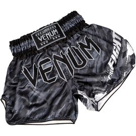 Шорти для тайсього боксу Venum Tecmo Muay Thai Shorts Dark Grey, Фото № 3