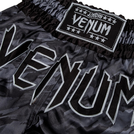 Шорти для тайсього боксу Venum Tecmo Muay Thai Shorts Dark Grey, Фото № 6
