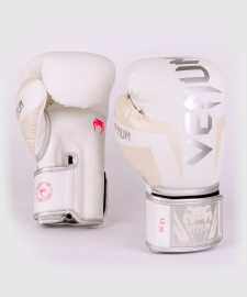 Боксерские перчатки Venum Elite Boxing Gloves White Silver Pink