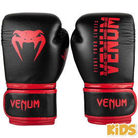 Боксерські рукавиці для дітей Venum Signature Kids Boxing Gloves Noir Rouge