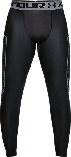 Компрессионные штаны Under Armour Mens HeatGear Armour Graphic Compression Leggins Black, Фото № 4