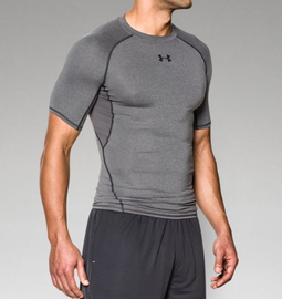 Компрессионная футболка Under Armour HeatGear® Armour Short Sleeve Compression Shirt Grey, Фото № 3