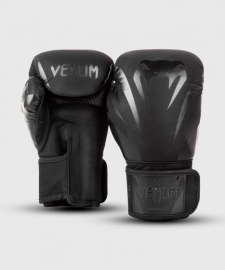 Боксерские перчатки Venum Impact Boxing Gloves Black Black, Photo No. 2