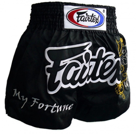 Шорти для тайського боксу Fairtex My Fortune Black Muaythai Shorts, Фото № 2
