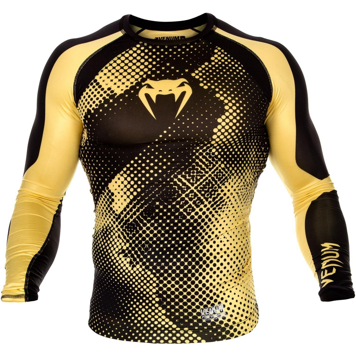 Компресійна футболка Venum Technical Compression T-shirt Long Sleeves Black Yellow