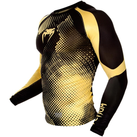 Компрессионная футболка Venum Technical Compression T-shirt Long Sleeves Black Yellow, Фото № 3