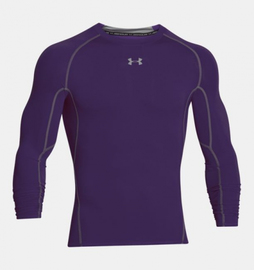 Компрессионная футболка Under Armour HeatGear Compression Long Sleeve Stealth Purple, Фото № 4