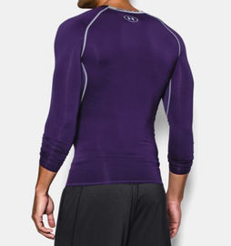 Компрессионная футболка Under Armour HeatGear Compression Long Sleeve Stealth Purple, Фото № 2