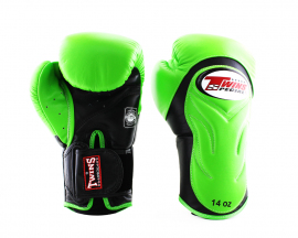 Боксерские перчатки Twins Twins Velcro Extra Design BGVL6 Black Green