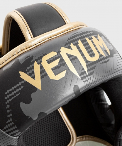 Шлем Venum Elite Headgear Dark Camo Gold фото