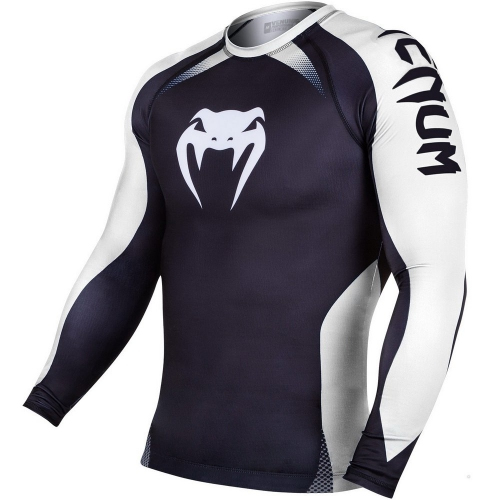 Venum No Gi IBJJF Approved Rash Guard Black White photo