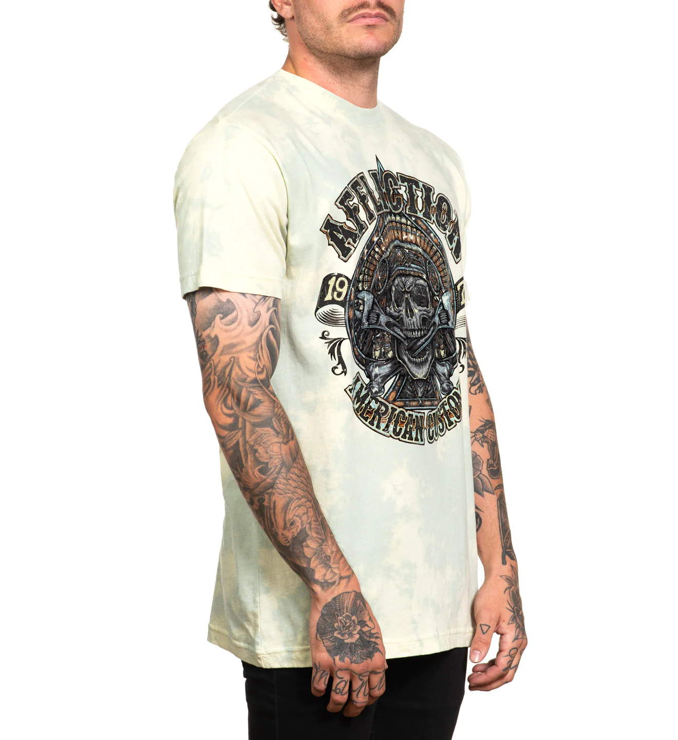 Affliction AC Outlaw Steel Tee Cloud Wash T-shirt photo