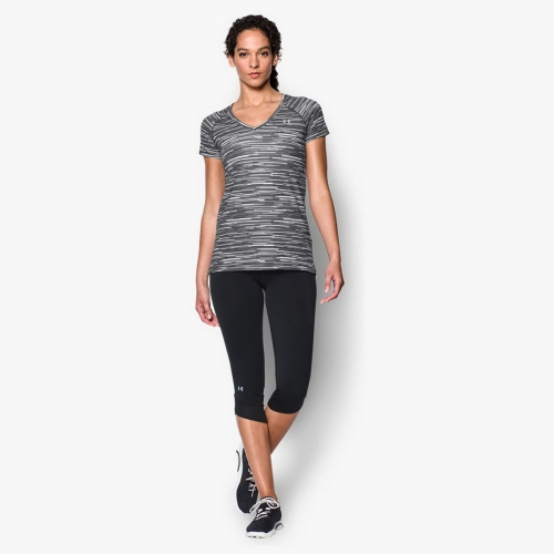 Жіноча футболка Under Armour Mesh Printed V-Neck White ціна