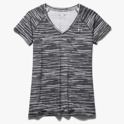 Жіноча футболка Under Armour Mesh Printed V-Neck White оригінал