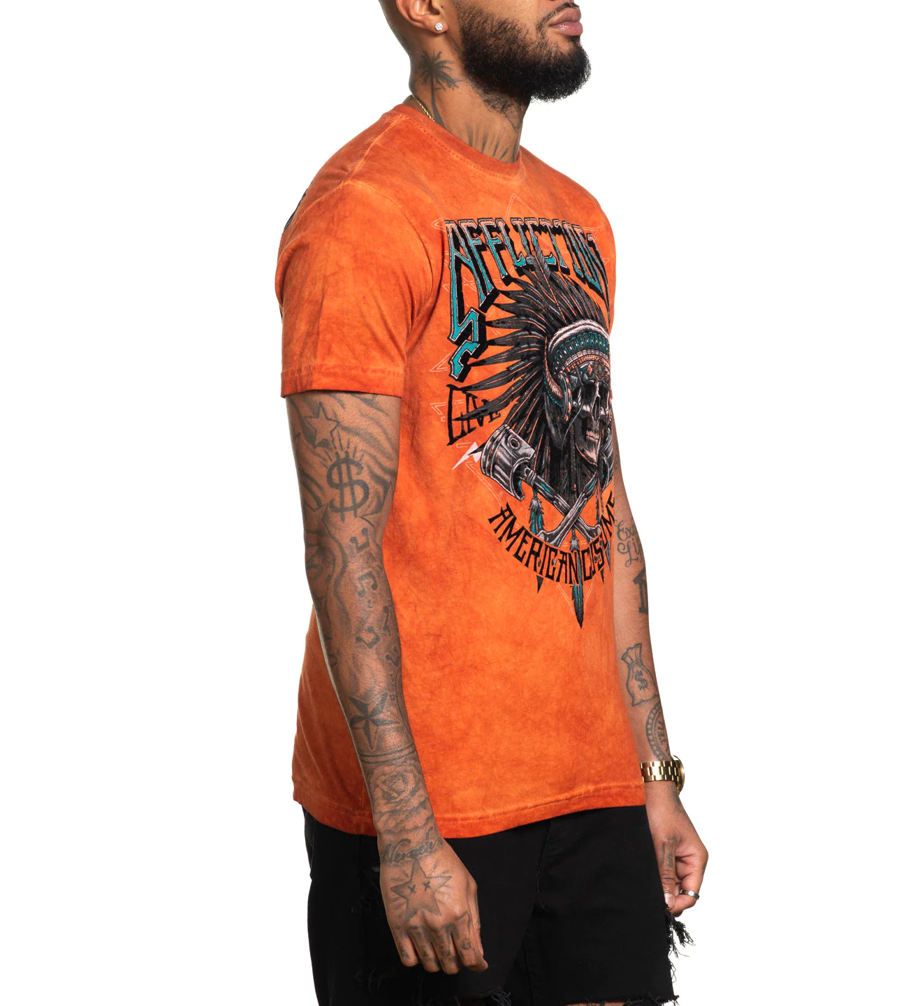 Affliction Native Grind Koi Oil Stain T-shirt price